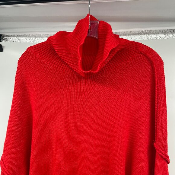 Emory Park Womens Turtleneck Knit Sweater Long Sleeve Red Size Small - Picture 2 of 9